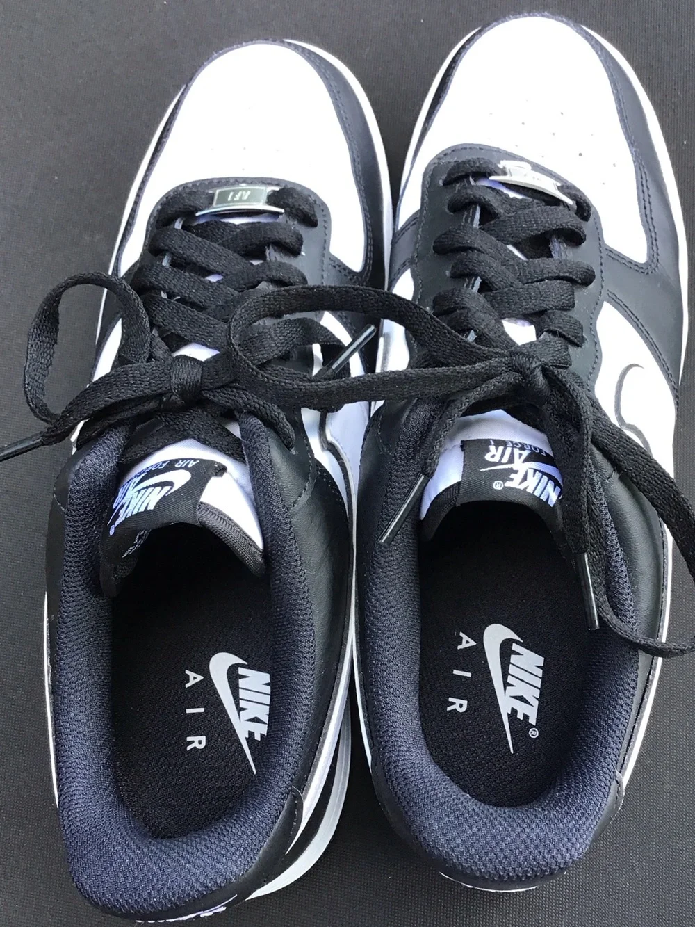 Nike Air Force 1 Low Black White Men's Size 10.5 Sneakers Athletic Shoes